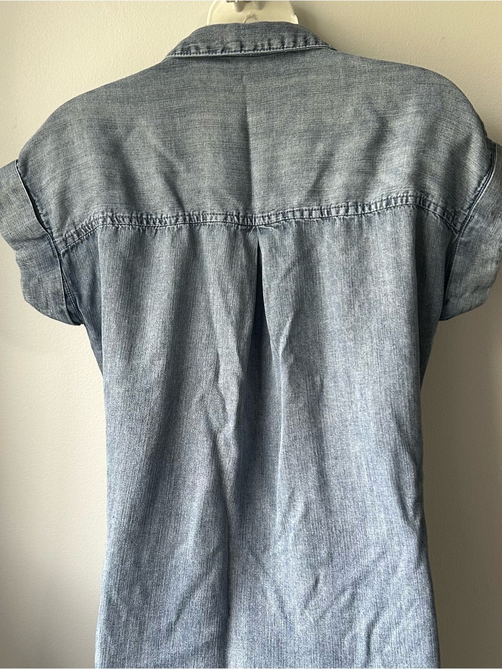 Velvet Heart Faded Chambray Shirt Dress - Light Blue - Picture 9 of 10